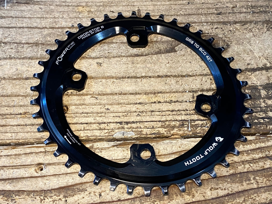 JW821 ウルフトゥース WOLFTOOTH DROP-STOP B 楕円 チェーンリング 42T BCD110 4アーム
