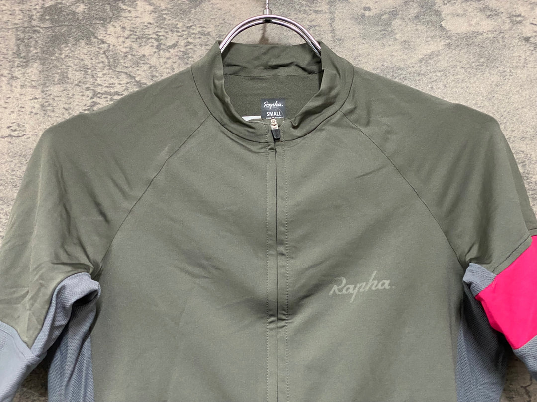 JV242 ラファ Rapha SHORT SLEEVE TRAINING JERSEY 半袖 サイクルジャージ S オリーブ