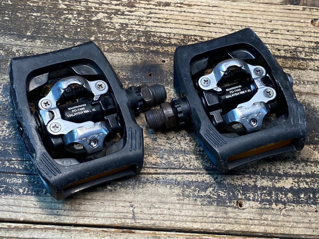 JI788 シマノ SHIMANO PD-T400 ビンディングペダル SPD ※ボルト欠品のためジャンク