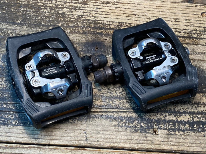 JI788 シマノ SHIMANO PD-T400 ビンディングペダル SPD ※ボルト欠品のためジャンク