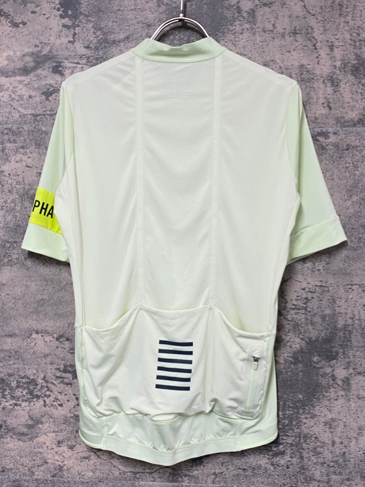 JZ135 ラファ Rapha PRO TEAM JERSEY 半袖 サイクルジャージ 黄緑 M