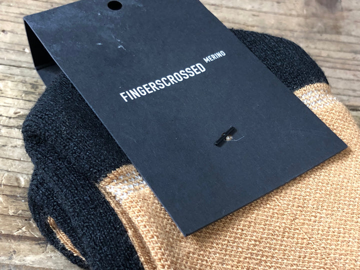 JX451 フィンガークロス Fingerscrossed MERINO サイクルソックス 黒 カーキ 39-42