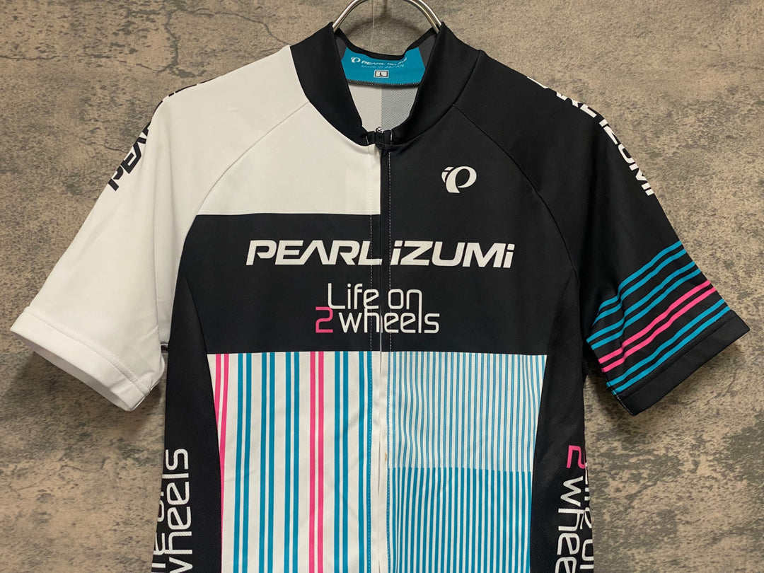 KL673 パールイズミ PEARL iZUMi 半袖 サイクルジャージ 白黒 L レディース