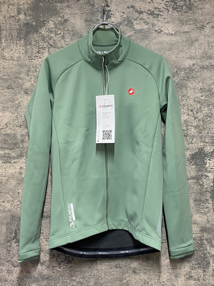 KP314 カステリ CASTELLI POLARTEC AirCore 長袖 サイクルジャケット ライトグリーン L 裏起毛