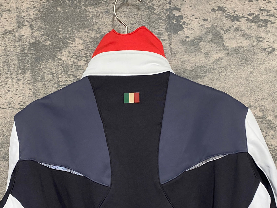 JW444 カステリ CASTELLI 長袖 サイクルジャケット 白 黒 S 裏起毛 GORE WINDSTOPPER