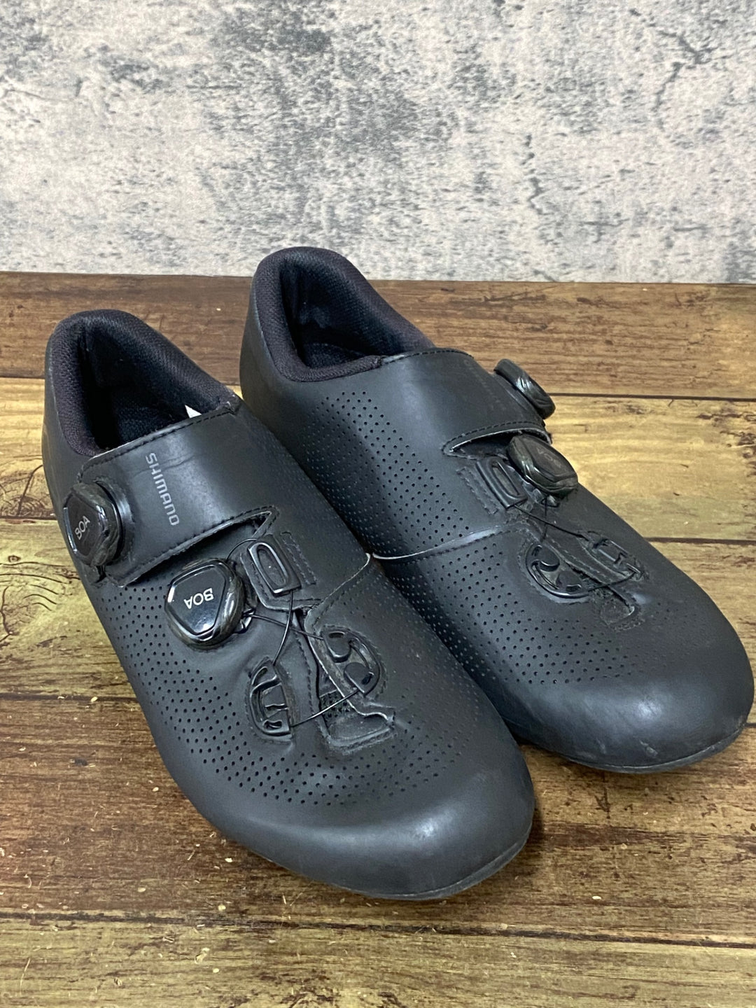 JY019 シマノ SHIMANO RC7 SHRC701M R01 S ビンディングシューズ 3穴 黒 EU42 ソール傷あり インソール欠品
