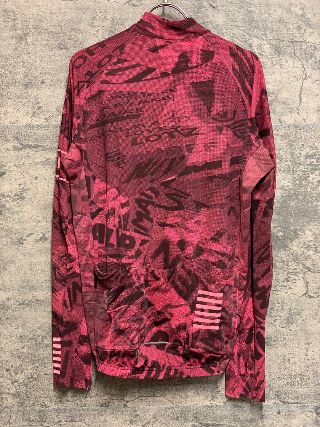 JZ865 ラファ Rapha PRO TEAM LONG SLEEVE THERMAL JERSEY ROAD GRAFFITI 長袖 サイクルジャージ ピンク L