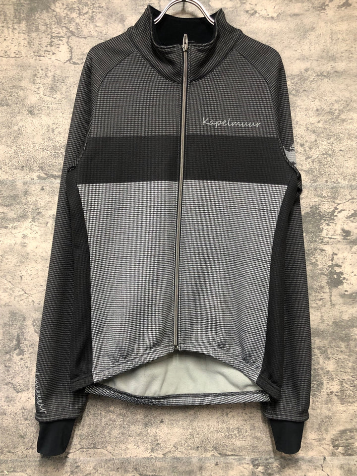 KL357 カペルミュール KAPELMUUR 長袖 サイクルジャケット 黒白 L 裏起毛