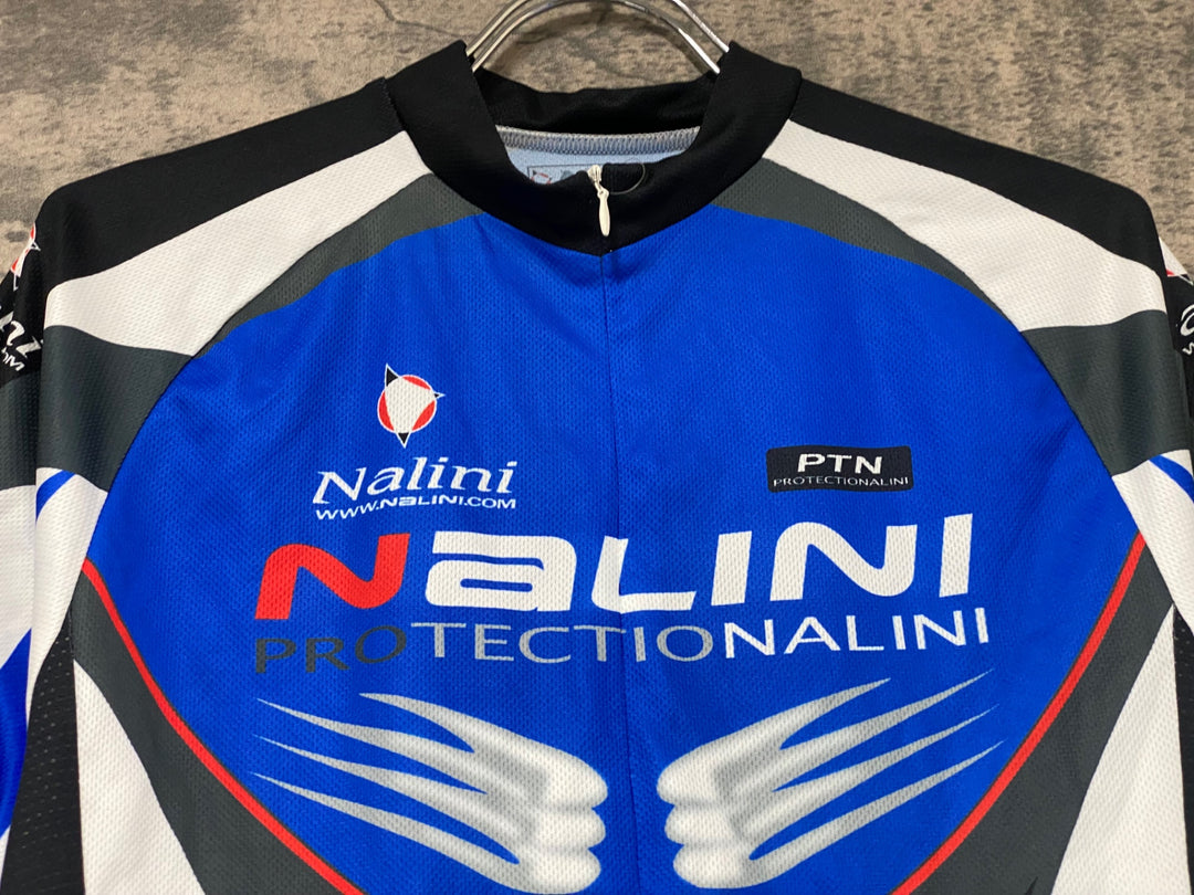 KJ080 ナリーニ Nalini 半袖 サイクルジャージ 白青 M
