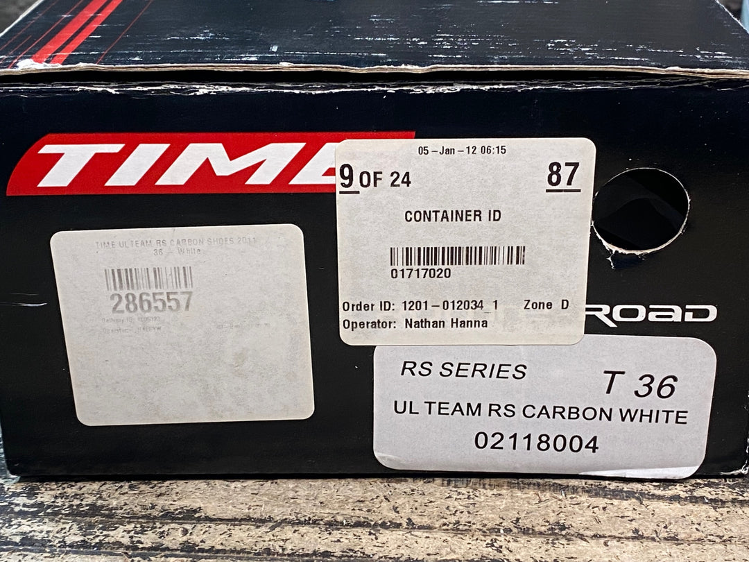 JR488 タイム TIME ULTEAM RS CARBON ビンディングシューズ 白 EU36