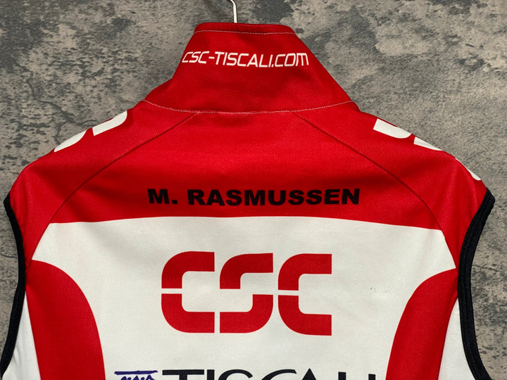 JV556 カステリ CASTELLI ジレ サイクルベスト 白 赤 CSC サイズ不明