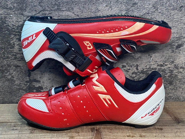 JR491 タイム TIME ULTEAM RS CARBON ビンディングシューズ 赤 EU39