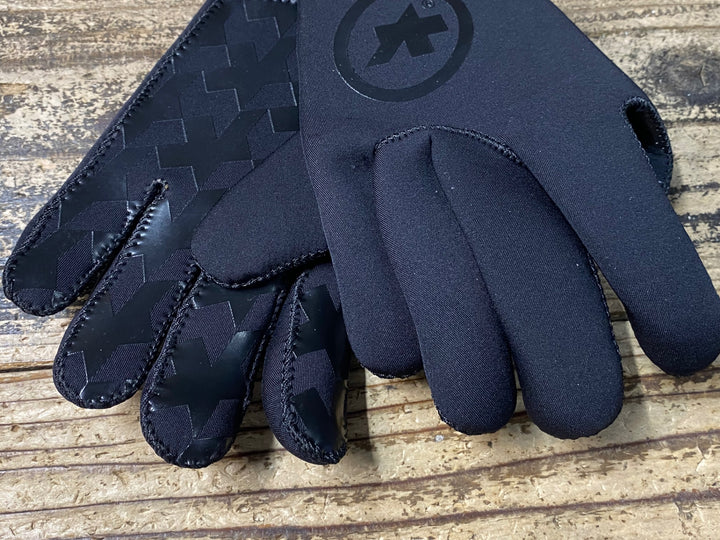 JN730 アソス assos ASSOSOIRES GT Rain Gloves 長指 グローブ 黒 O