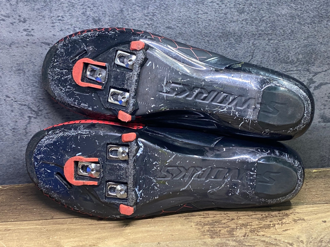 JN289 スペシャライズド SPECIALIZED S-WORKS 6 RD ビンディングシューズ 黒 3穴 EU44.5 ※ジャンク
