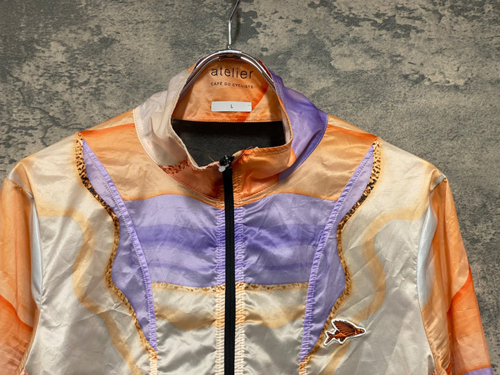 JK608 カフェドシクリステ Cafe du Cycliste atelier GAELLA 長袖 ウインドブレイカー 総柄 L