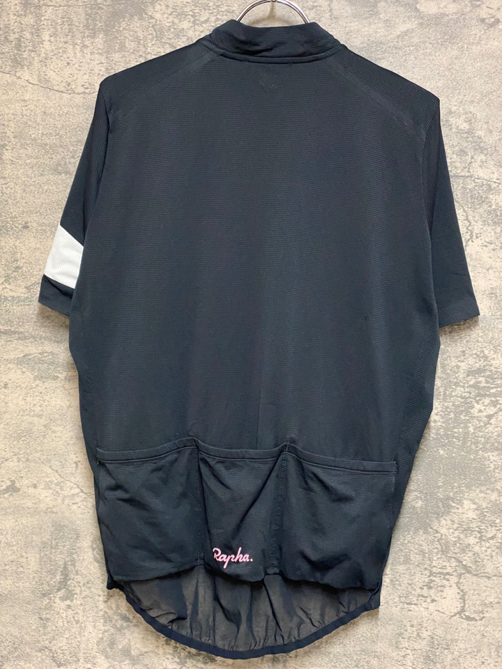 KE819 ラファ Rapha CLASSIC FRYWEIGHT JERSEY 半袖 サイクルジャージ 黒 XL ※裾ゴム伸び