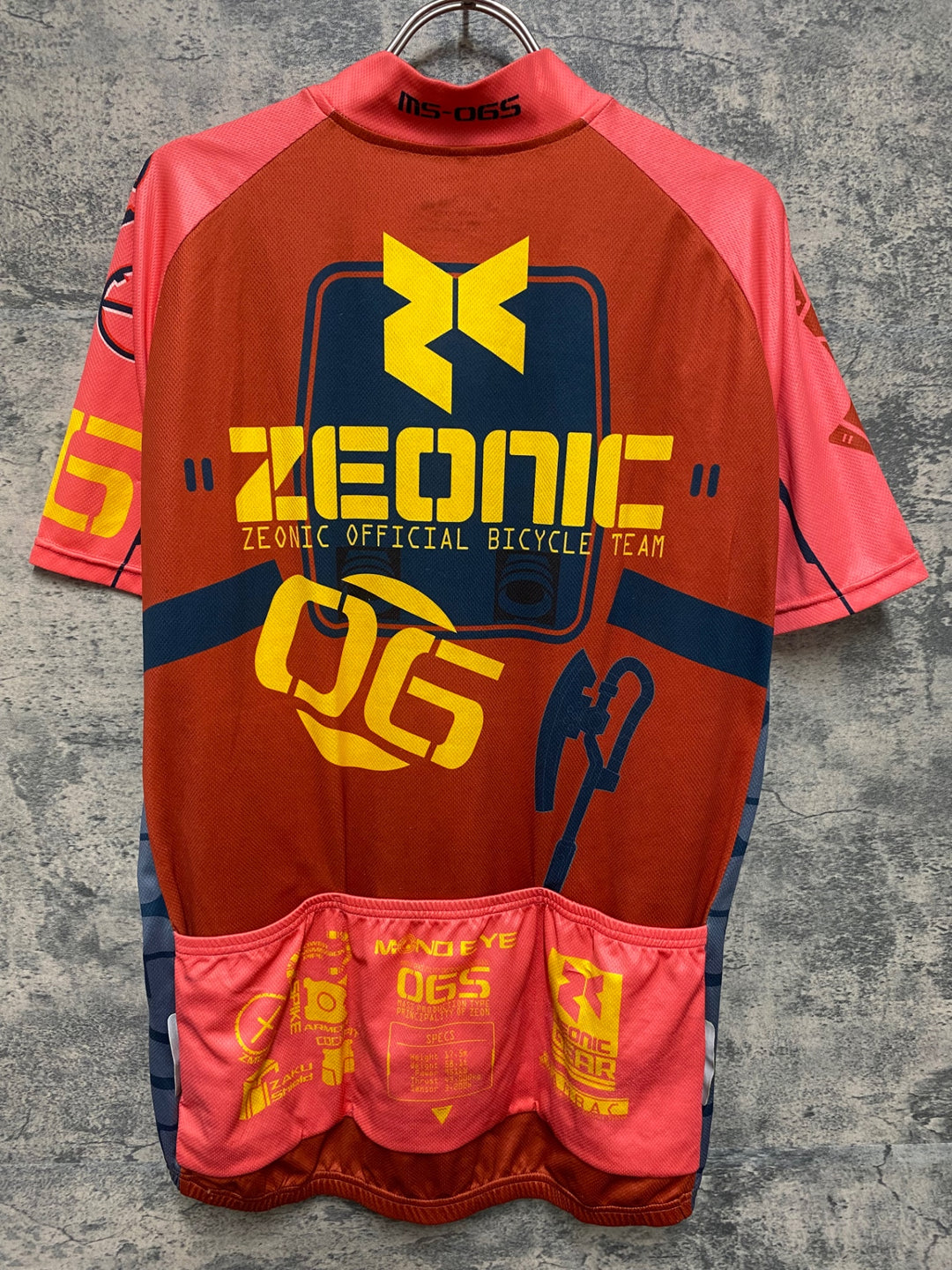 JQ008 ZEONIC 半袖 サイクルジャージ 赤 XL 機動戦士ガンダム ジオニック シャア専用