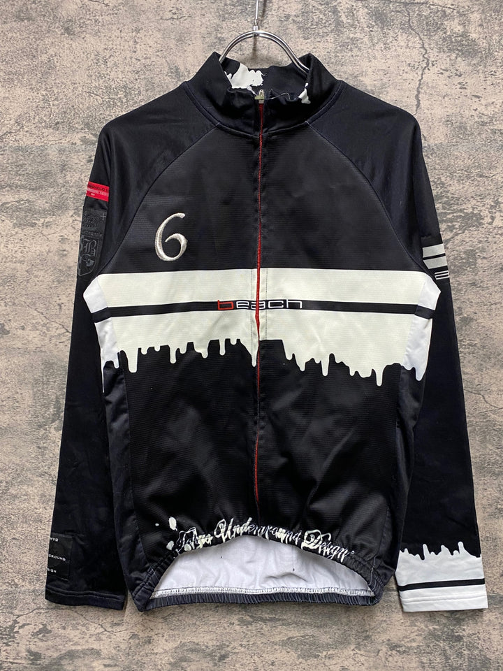 JI919 パンダーニ Pandani 長袖 サイクルジャージ 黒 裏起毛 M