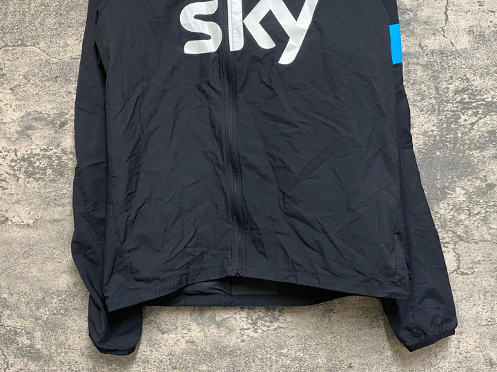 JN163 ラファ Rapha SPRAY JACKET 長袖 ウィンドブレーカー 黒 M TEAM Sky
