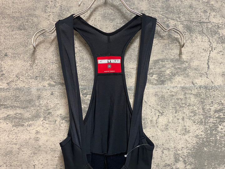 KB687 カステリ CASTELLI ビブタイツ 黒 M 裏起毛 ※擦れ