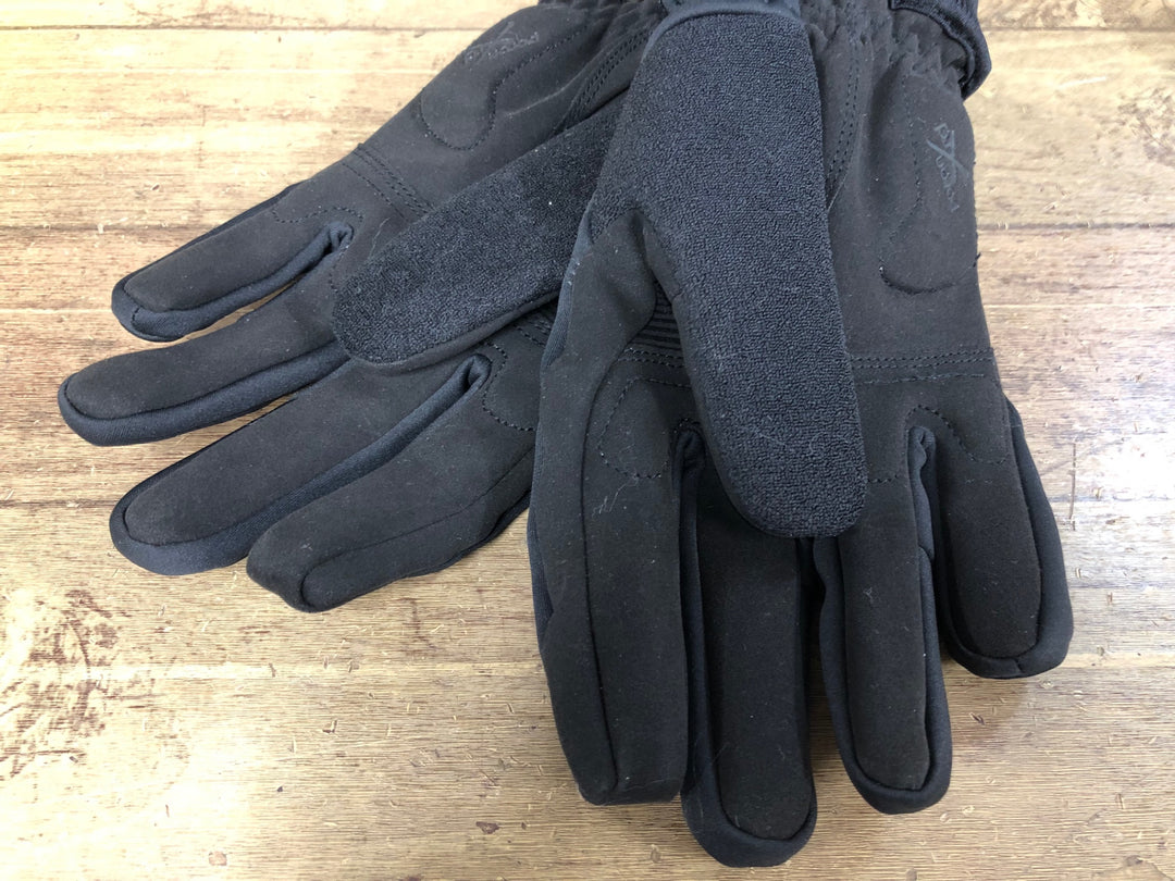 JK031 シマノ SHIMANO GORETEX 裏起毛 長指 サイクルグローブ 黒 M