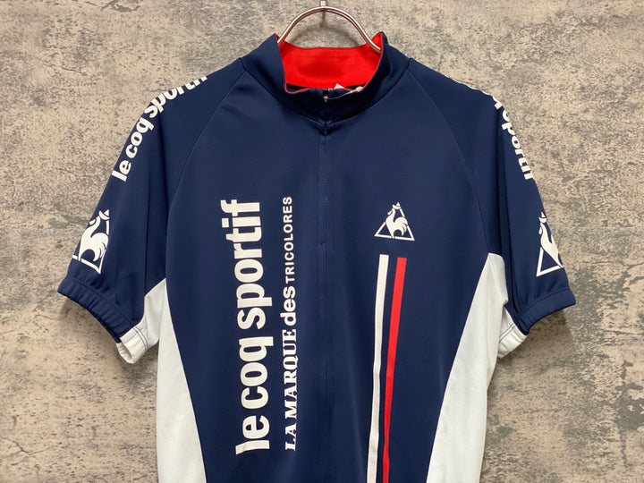 KI223 ルコックスポルティフ le coq sportif 半袖 サイクルジャージ 紺 M