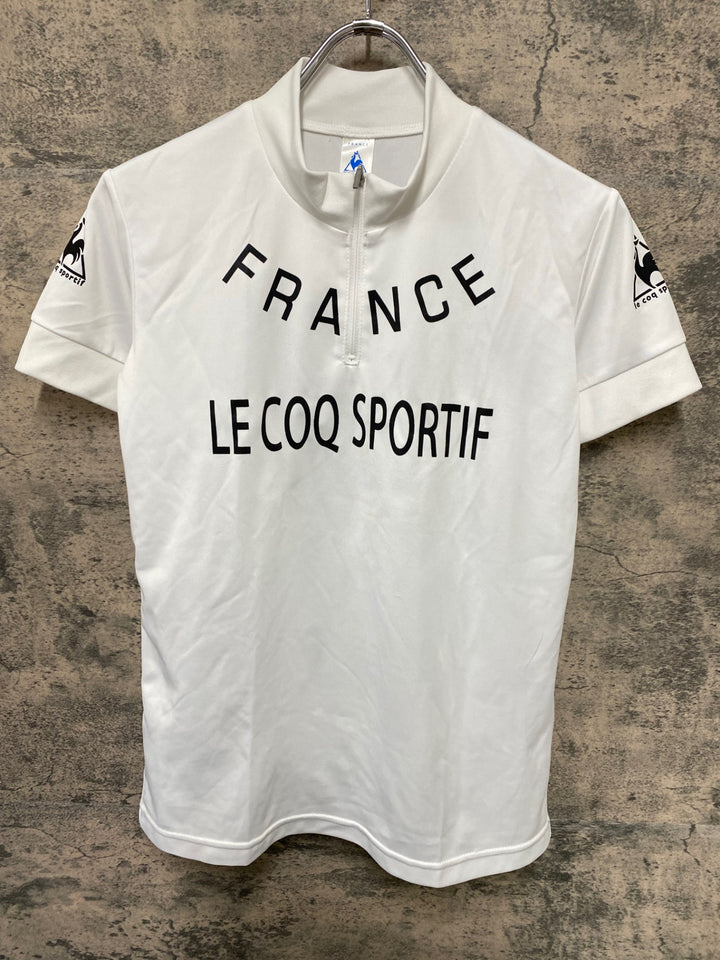 JP366 ルコックスポルティフ le coq sportif 半袖 サイクルジャージ 白 S
