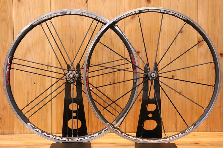 カンパニョーロ CAMPAGNOLO ユーラス EURUS アルミ クリンチャー ホイールセット カンパニョーロ 11S/12S ナローリム 15C 【芦屋店】
