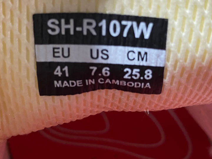 KF491 シマノ SHIMANO R107 SH-R107W ビンディングシューズ 白 赤 EU41