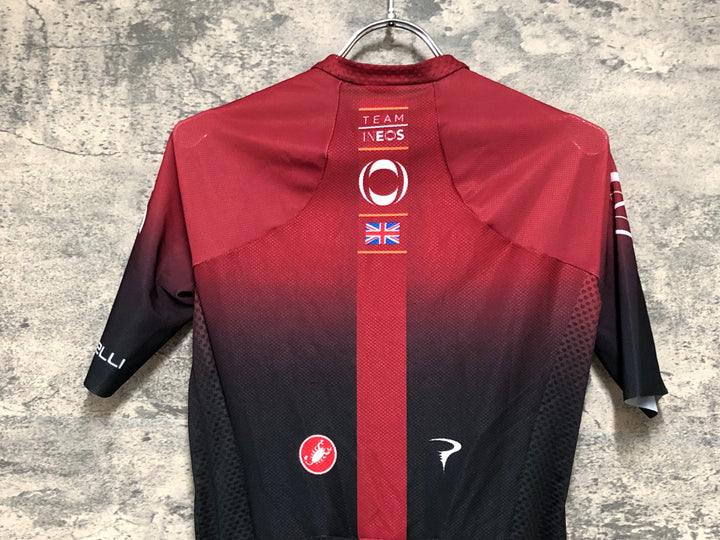KD940 カステリ CASTELLI 半袖 サイクルジャージ 赤 黒 M INEOS