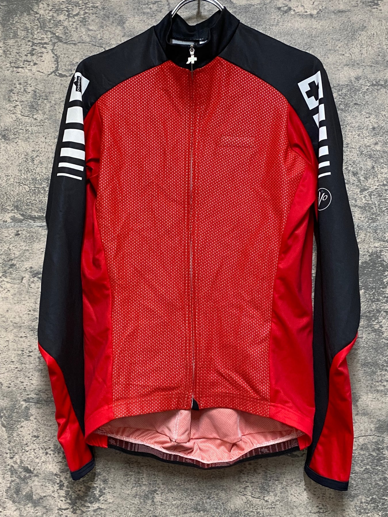 ASSOS AIRBLOCK サイクルジャージ　サイクルウェア　冬用　XL JQ221 アソス assos AIR BLOCK 799 長袖 サイクルジャージ M 赤黒 防風
