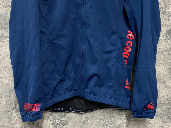 KC848 ルコックスポルティフ le coq sportif 長袖 サイクルジャケット 紺 L 裏起毛