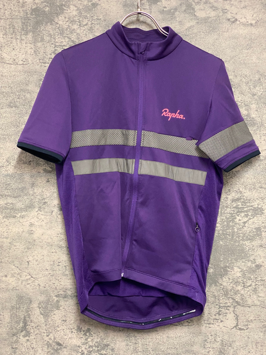 KF638 ラファ Rapha MEN'S BREVET JERSEY 半袖 サイクルジャージ 紫 S
