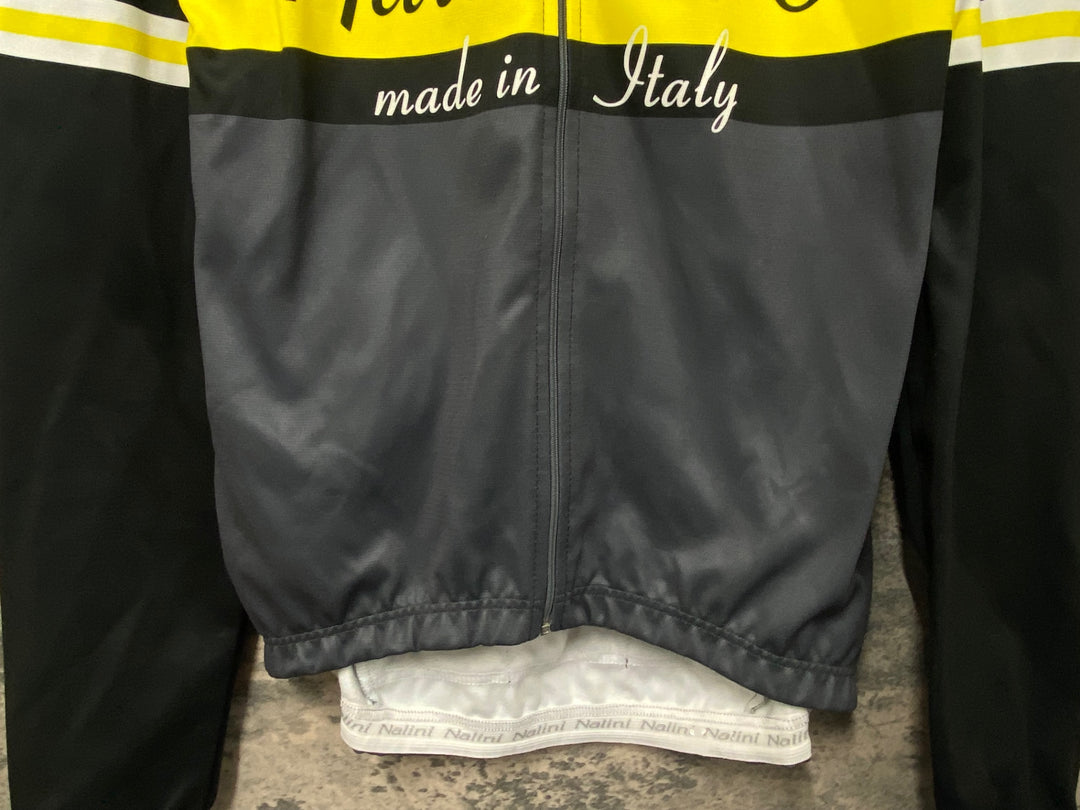 KD354 ナリーニ NALINI 長袖 サイクルジャージ 微裏起毛 M 黒黄