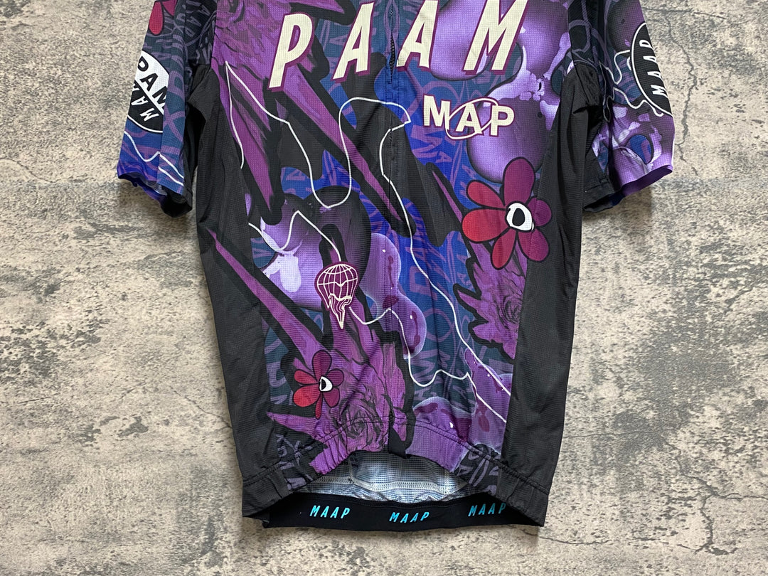 JJ241 マープ MAAP P.A.M TEAM FIT JERSEY 半袖 サイクルジャージ パープル Ｍ