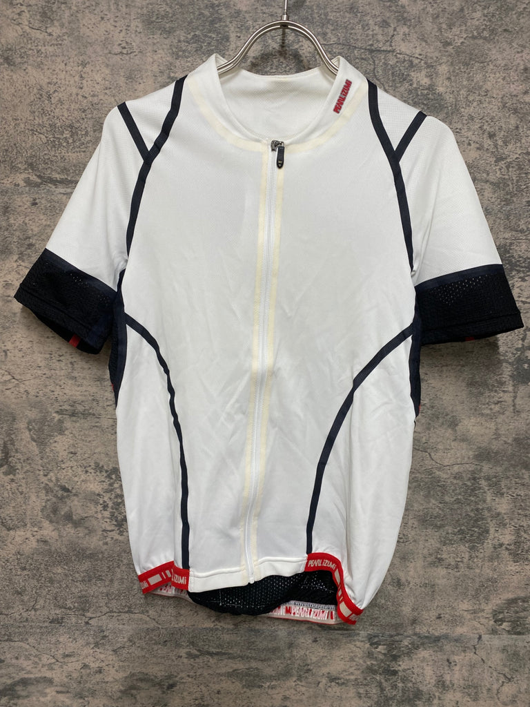 PEARL IZUMI サイクルジャージ 半袖 ホワイト JR170 パールイズミ PEARL iZUMi 半袖サイクルジャージ 白 L – BICI