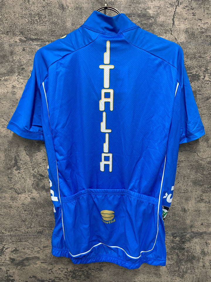 JV539 スポーツフル sportful 半袖 サイクルジャージ 青 L ITALIA Skoda