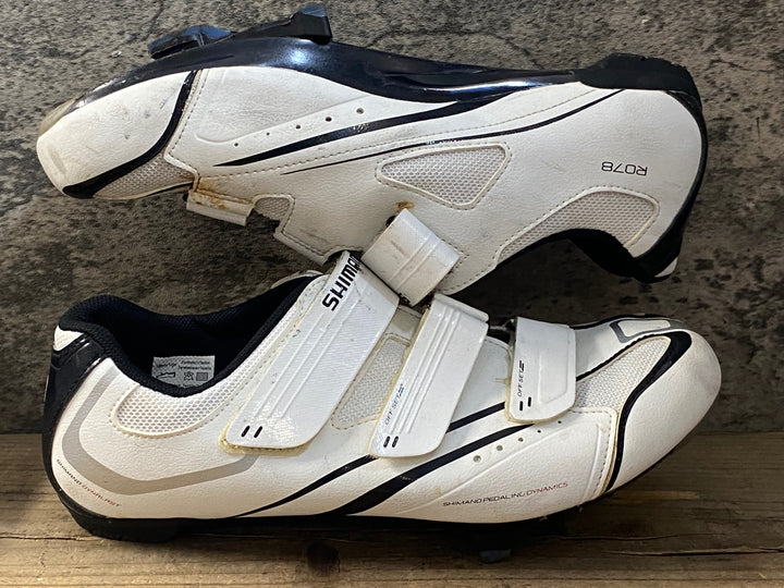 KE116 シマノ SHIMANO SH-R078 ビンディングシューズ 白 EU44 汚れあり