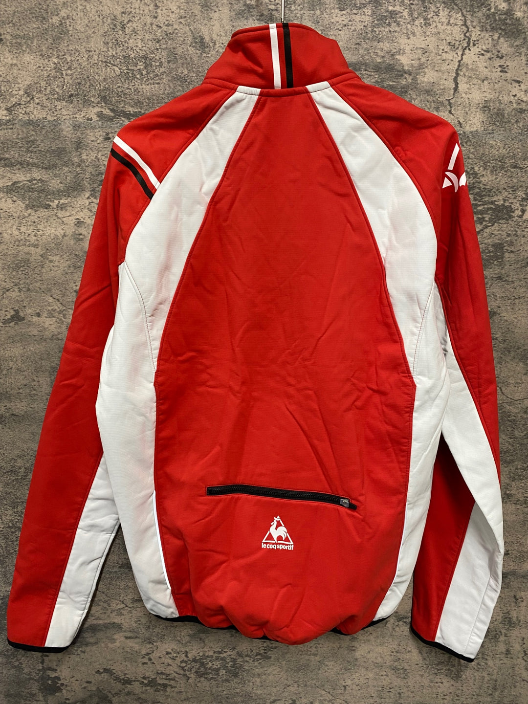 KC998 ルコックスポルティフ le coq sportif 長袖 サイクルジャケット 赤白 L 裏起毛