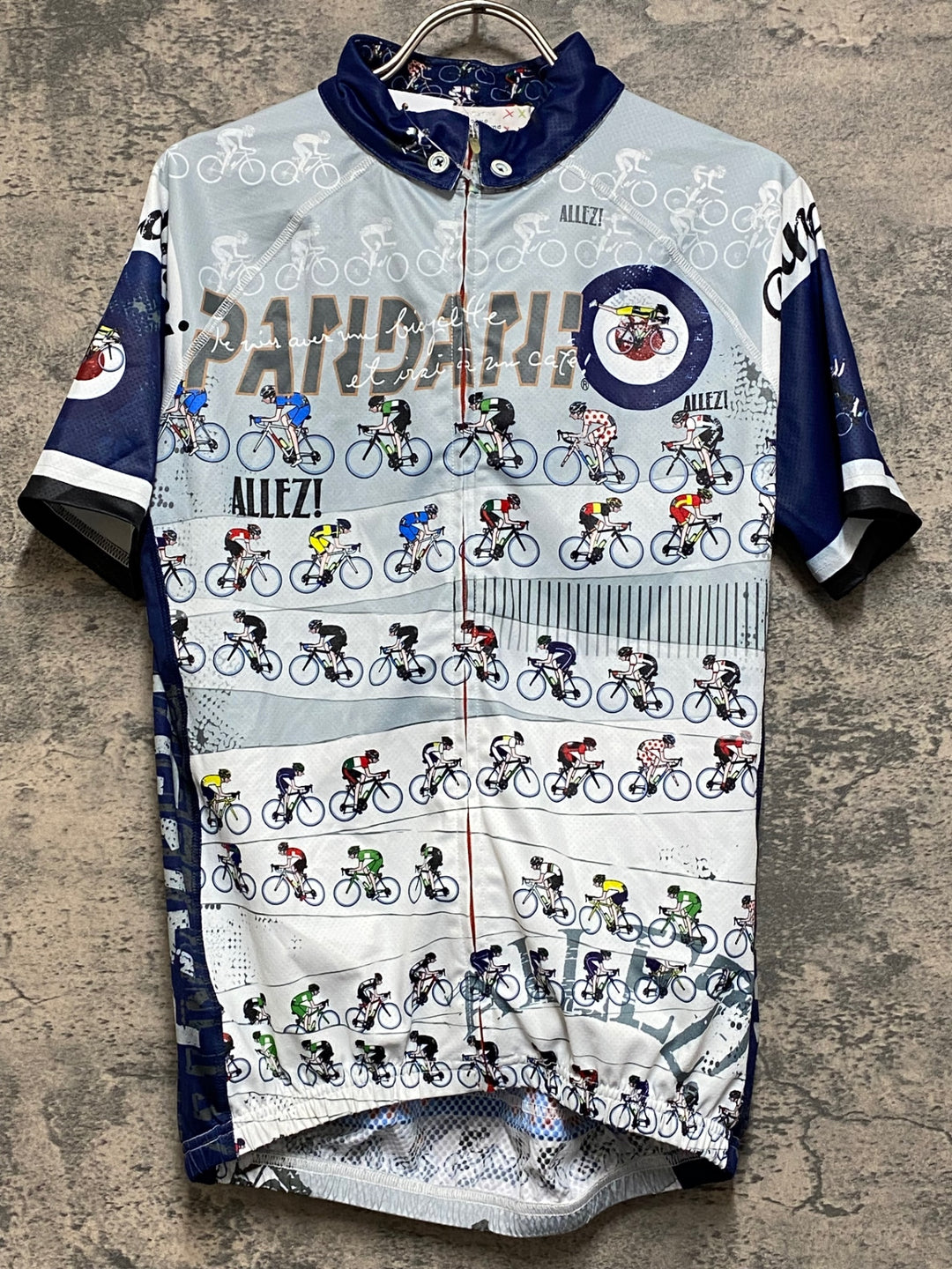JR212 パンダーニ pandani 半袖サイクルジャージ M 白紺