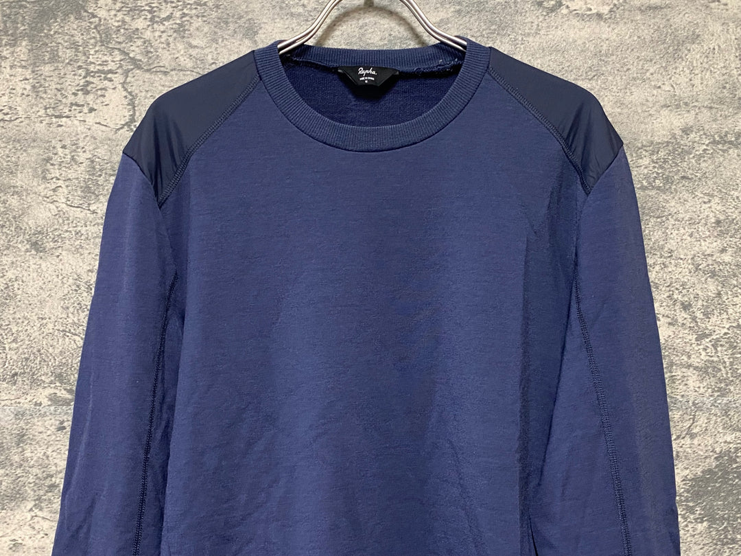 KI191 ラファ Rapha MERINO SWEAT SHIRT 長袖 スウェット ネイビー M