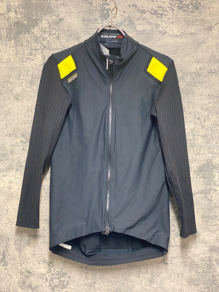 KO414 アソス ASSOS EQUIPE RS PROF SERIES CLIMACOOD 2/3 SPRING FALL 長袖 サイクルジャージ 黒 L 裏起毛