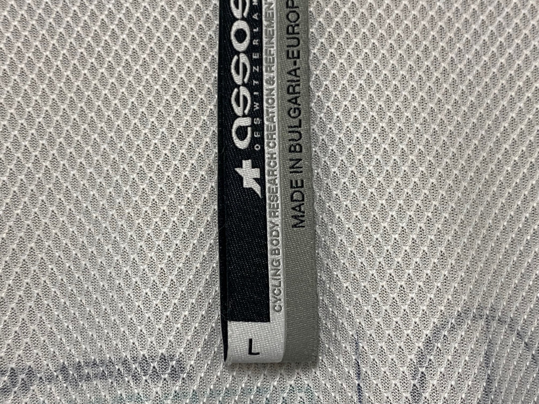 KM929 アソス assos WORKS TEAM 半袖 サイクルジャージ 白 L ※スレあり