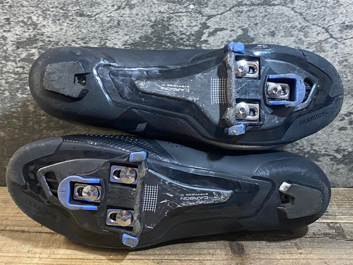 KB511 シマノ SHIMANO RC7 SH-RC702 ビンディングシューズ シルバー 黒 EU43.5 WIDE SPD-SL