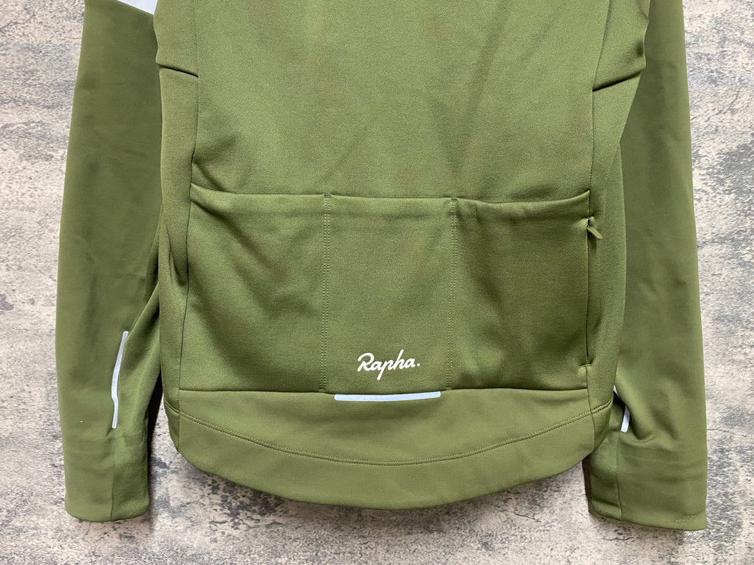 JS013 ラファ Rapha MEN'S CORE WINTER JACKET 長袖 サイクルジャケット オリーブ M 裏起毛