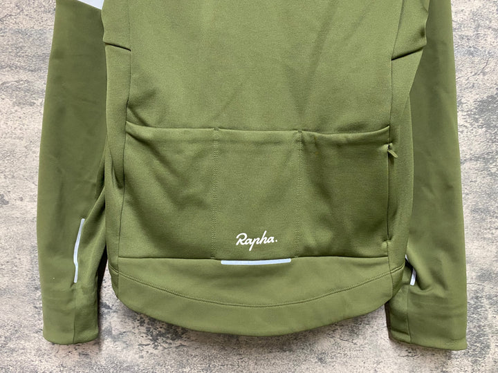JS013 ラファ Rapha MEN'S CORE WINTER JACKET 長袖 サイクルジャケット オリーブ M 裏起毛