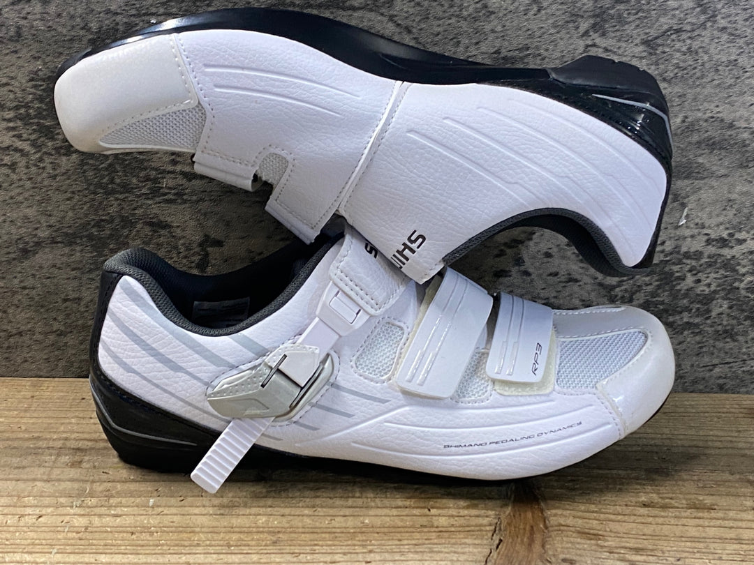 JS981 シマノ SHIMANO RP3 SH-RP300-E W ビンディングシューズ 白 EU41