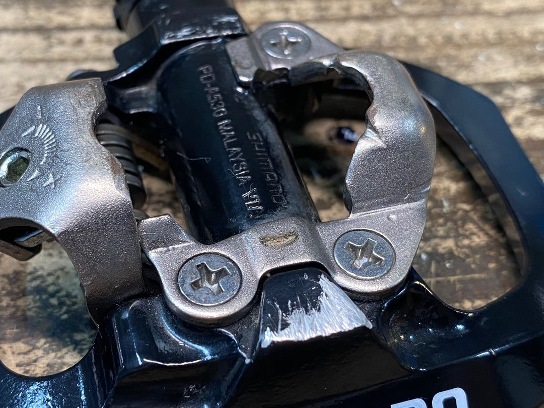 JO034 シマノ SHIMANO PD-A530 ビンディングペダル 片面フラット 黒 SPD