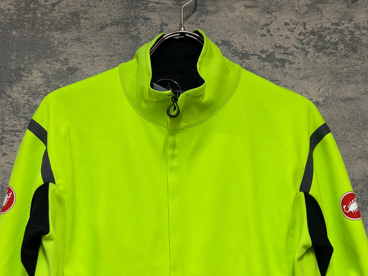 KG811 カステリ CASTELLI ロッソコルサ ROSSO CORSA perfetto 長袖 サイクルジャケット ネオンイエロー M GORE-TEX INFINIUM