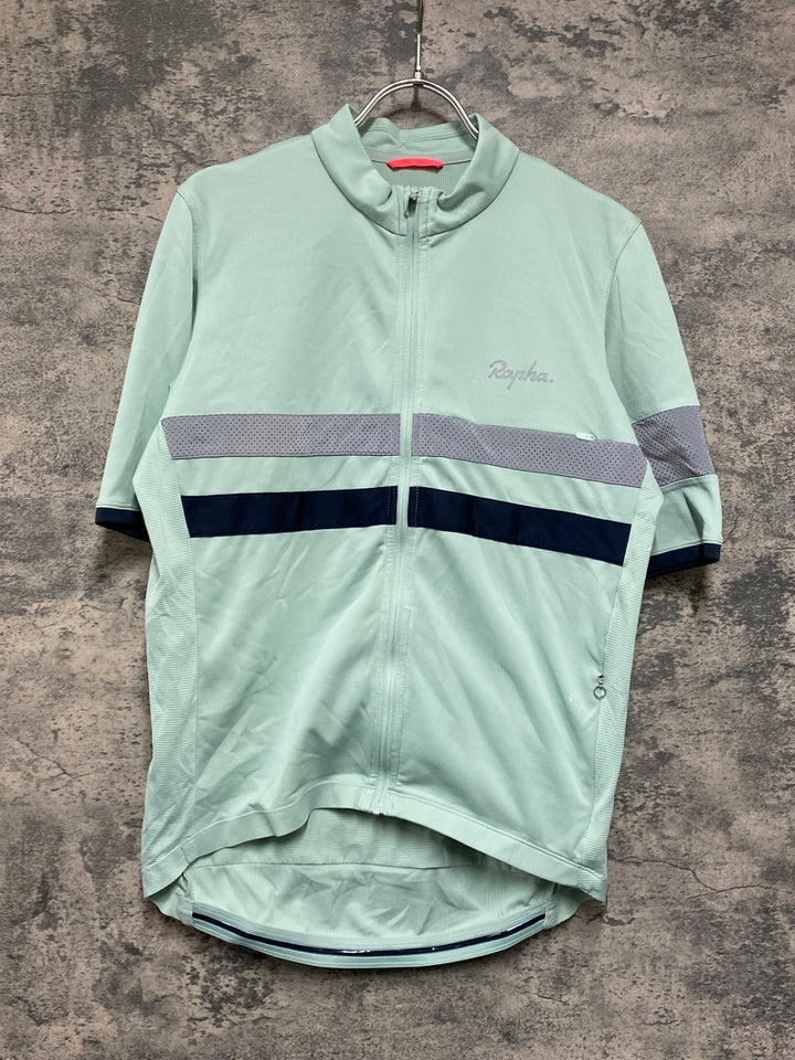 JV501 ラファ Rapha BREVET LIGHTWEIGH JERSEY 半袖 サイクルジャージ 緑 L
